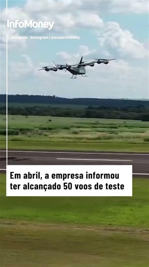 Eve avança em testes do “carro voador” e prepara próxima fase com foco em operação comercial