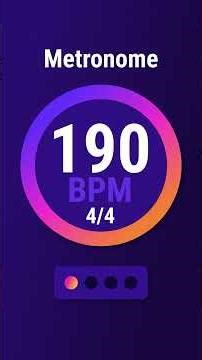 190 BPM 4/4 - Metronome With Accent