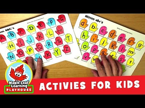Alphabet Mitten Activity for Kids | Maple Leaf Learning Playhouse