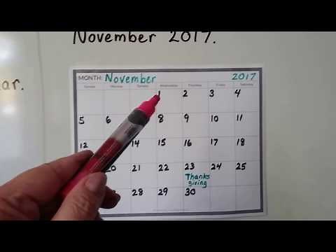 Grade 2 Math 7.9, Using a Calendar