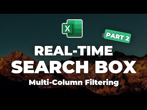 Real-Time Multi-Column Data Search Box in Excel with FILTER function [Part 2]