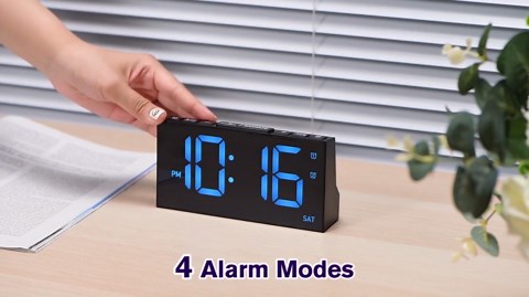 Mpow Alarm Clock for Heavy Sleepers, Digital Alarm Clock for Bedroom, Adjustable Brightness, Customizable Alarms, Automatically Dim at Night, Progressive Volume, DST, Loud Alarm Clock for Kids Adults