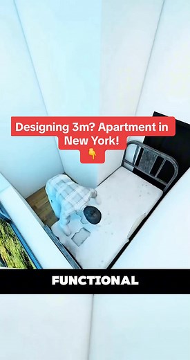 3m² New York Micro-Apartment Redesigned into Cozy Bedroom