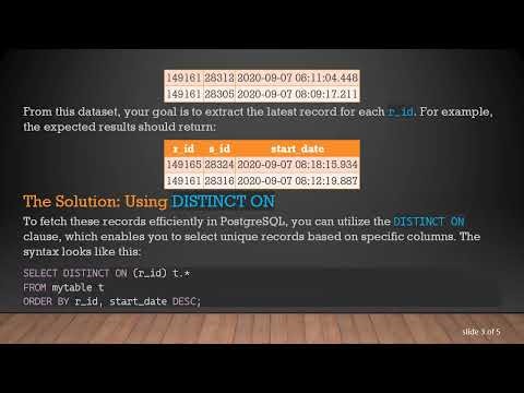 Fetching the Latest Records in PostgreSQL