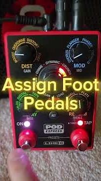 Line 6 Pod Express How to Assign Footswitch to control distortion