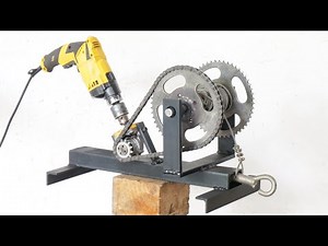 How To Make Simple Diy Winch Using Drill Machine At Home | DIY