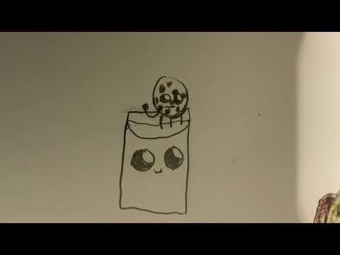 How to draw a cookie and milk! 🥛 ￼