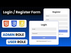 How To Create Login & Registration Form Using HTML CSS And JavaScript | User & Admin Role