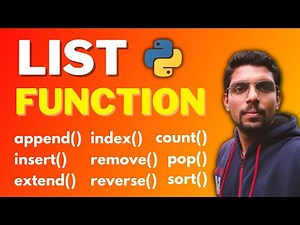 List Functions in Python - list(), append, insert, extend, pop, remove, count, index, sort, reverse