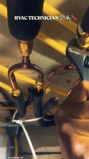 VRF VRV Hvac System Install And Piping work #actecnician #shorts #youtubeshorts