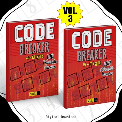 Printable Code Breaker Puzzles: Brain Teaser Game (digital Download A4 Size) - Etsy