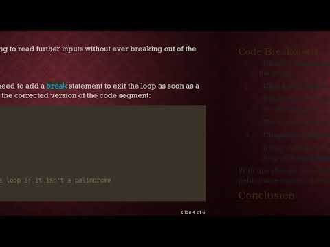 Understanding the Infinite Loop in Your Palindrome Checker Program