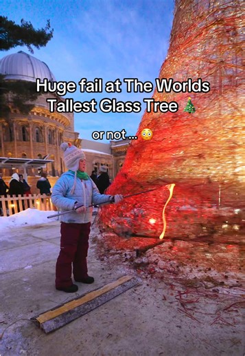 She almost lost it 😳 #glassart #satisfying #recycle | glass tree