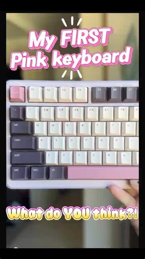 Corporate Goth girlie's FIRST PINK keyboard 🖤🌸😂 #customkeyboard