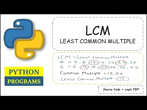 Python Program To Calculate LCM Of Two Numbers | Least Common Multiple