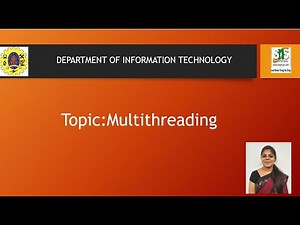 MULTI THREADING | OBJECT ORIENTED PROGRAMMING | SNS INSTITUTIONS