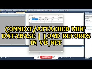 How to attach a mdf database | Load records with .mdf database in vb.net