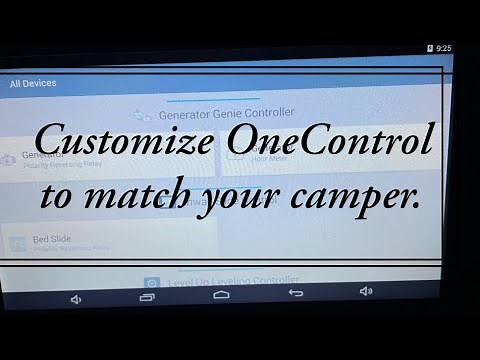 LCI OneControl Setup menu