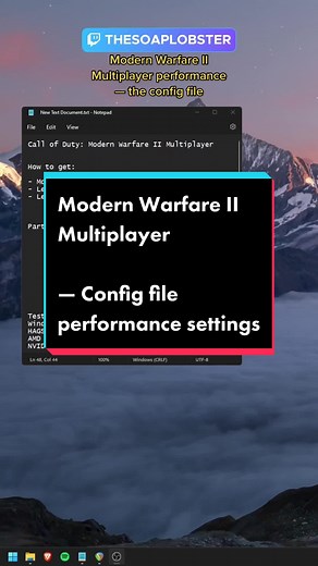Optimizing Call of Duty: Modern Warfare II Multiplayer Config File for Better Performance