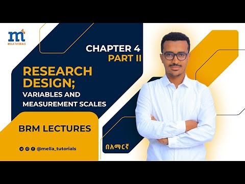 Variables and Measurements Scale in Research