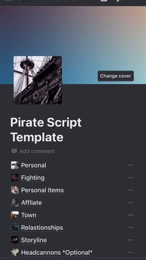 Notion Pirate Script Template | Request-Friendly Scriptwriting