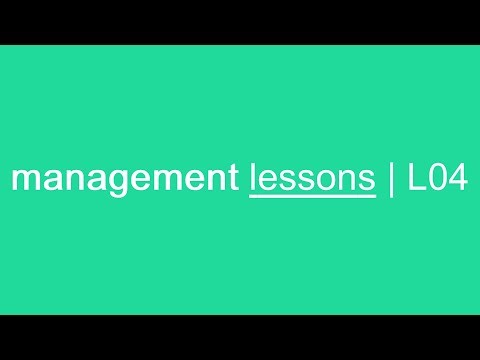 management lessons | L04