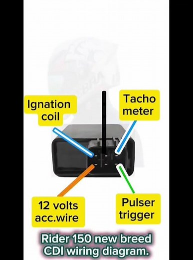 Rider 150 new breed CDI wiring diagram. #wiringconnection #suzuki #rider #diy #fyp