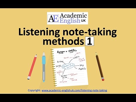 Listening note taking methods 1 - Academic English Listening Skills