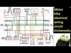 Motorcycle electrical circuit explained. Complete details of motorbike wiring system & CDI ignition