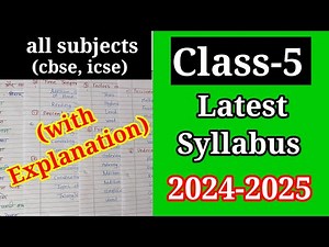 Class-5 Syllabus | CBSE Board Class-5 all Subjects Syllabus | Class-5 Latest Syllabus 2025-2026