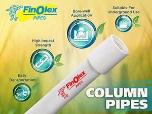 With high impact strength and ease in transportation, Finolex's Column Pipes are a perfect fit for bore-well application and underground use To know more - https://bit.ly/2Q0LUkX | Finolex Pipes & Fittings