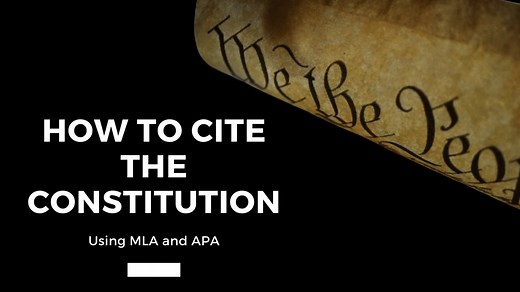 How To Cite the Constitution