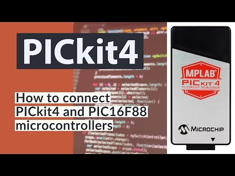 PICkit 4 and PIC16F88 wiring connections for ICSP