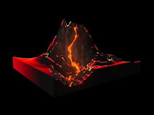 Low poly volcano 3d modeling (Autodesk Maya Tutorial)