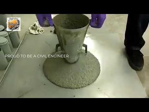 Slump Flow Test on Self Compacting Concrete