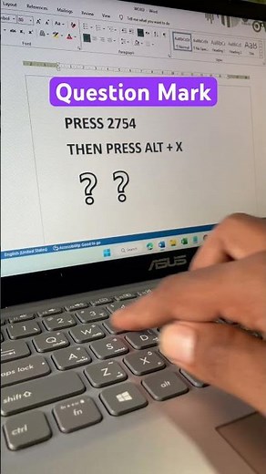 Question mark emoji symbol in ms word #microsoft #windows #word #hack #msoffice #ms #office #excel