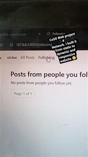Cs50 project 4, From static to dynamic and reaponsive website #cs50
