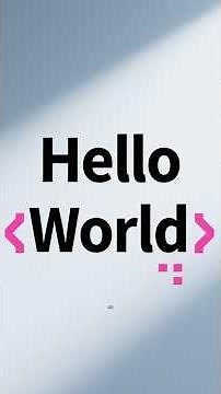 What Does "Hello World" Actually Mean? 👋 #learntocode #shorts
