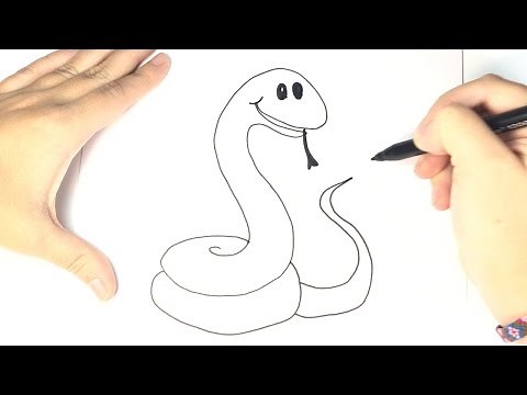How to draw a Snake for Kids