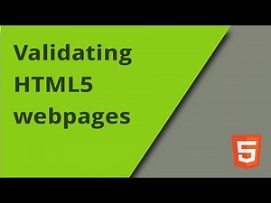Validating HTML5