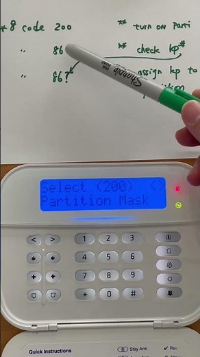 DSC NEO keypad partition programming