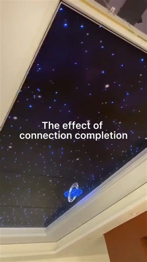 Indoor Decoration Starry Sky Ceiling RGB Star Light Fiber Optic Polyester Ceiling Panel
