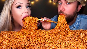 66K views · 982 reactions | ASMR 10X NUCLEAR FIRE NOODLES CHALLENGE!!...