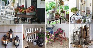 43 Vintage Porch Decor Ideas You Can Easily DIY - Trash to treasure!