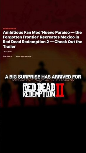RDR2 The Forgotten Frontier Mod | Mexico Expansion
