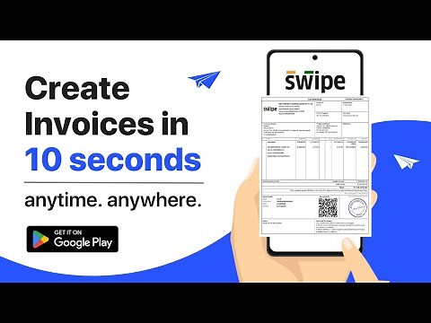 Create invoices in 10 seconds | Swipe Billing App.