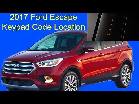 2017 Ford Escape keypad code location