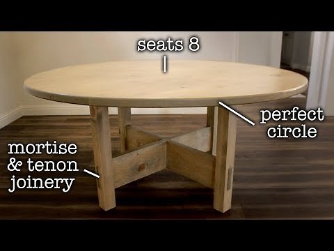 Round DIY Dining Table to Step-up Your Woodworking Skills