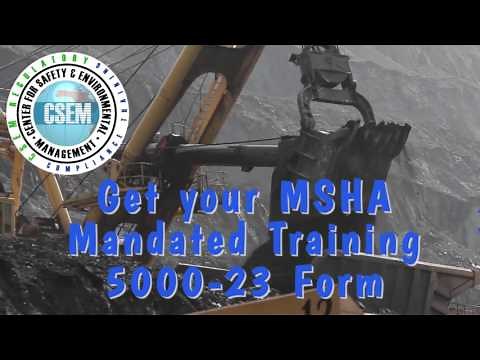 MSHA part 48 (24 hour) Initial Surface Training