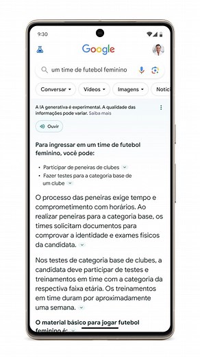 Google Brasil | A Busca do Google ficou ainda mais rápida e fácil com a ✨IA generativa✨. A Experiência de Pesquisa Generativa (SGE) está em fase... | Instagram